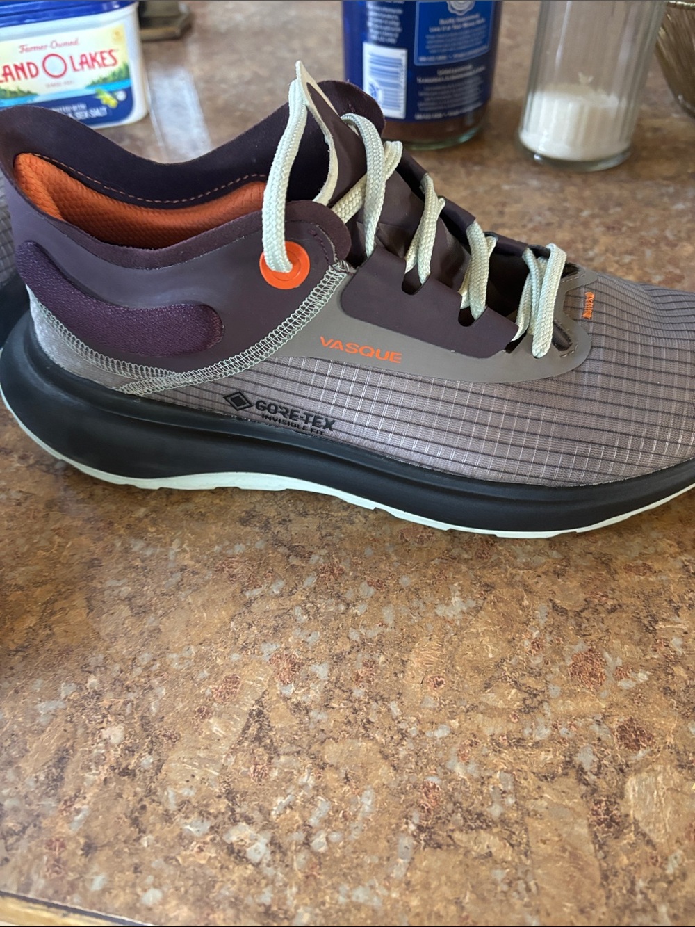 Vasque Women’s Trail Sneaker — Purple with Orange Accents